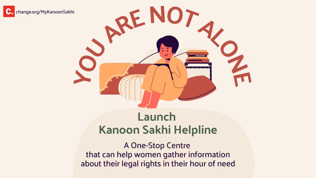 Change.org India (@changeorg_india) on Twitter photo Every signature that <a href="/kanksshi/">Kanksshi Agarwal</a>'s petition #MyKanoonSakhi gets will ensure that every woman in need has a robust legal friend - the ‘Kanoon Sakhi’ (a One-Stop Centre that can help women gather information about their legal rights)
change.org/mykanoonsakhi
<a href="/juhiesingh/">Juhie Singh</a> <a href="/CharuPragya/">Charu Pragya🇮🇳</a> Every signature that <a href="/kanksshi/">Kanksshi Agarwal</a>'s petition #MyKanoonSakhi gets will ensure that every woman in need has a robust legal friend - the ‘Kanoon Sakhi’ (a One-Stop Centre that can help women gather information about their legal rights)
change.org/mykanoonsakhi
<a href="/juhiesingh/">Juhie Singh</a> <a href="/CharuPragya/">Charu Pragya🇮🇳</a>