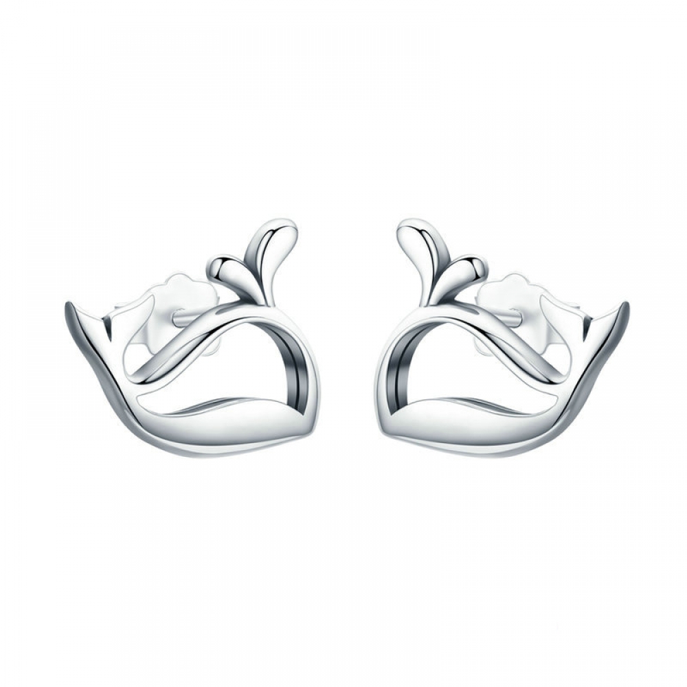 bliasestore's tweet photo. #purse #handmade Cute Small Whale Shaped Silver Stud Earrings https://t.co/u1qxg7B5sM