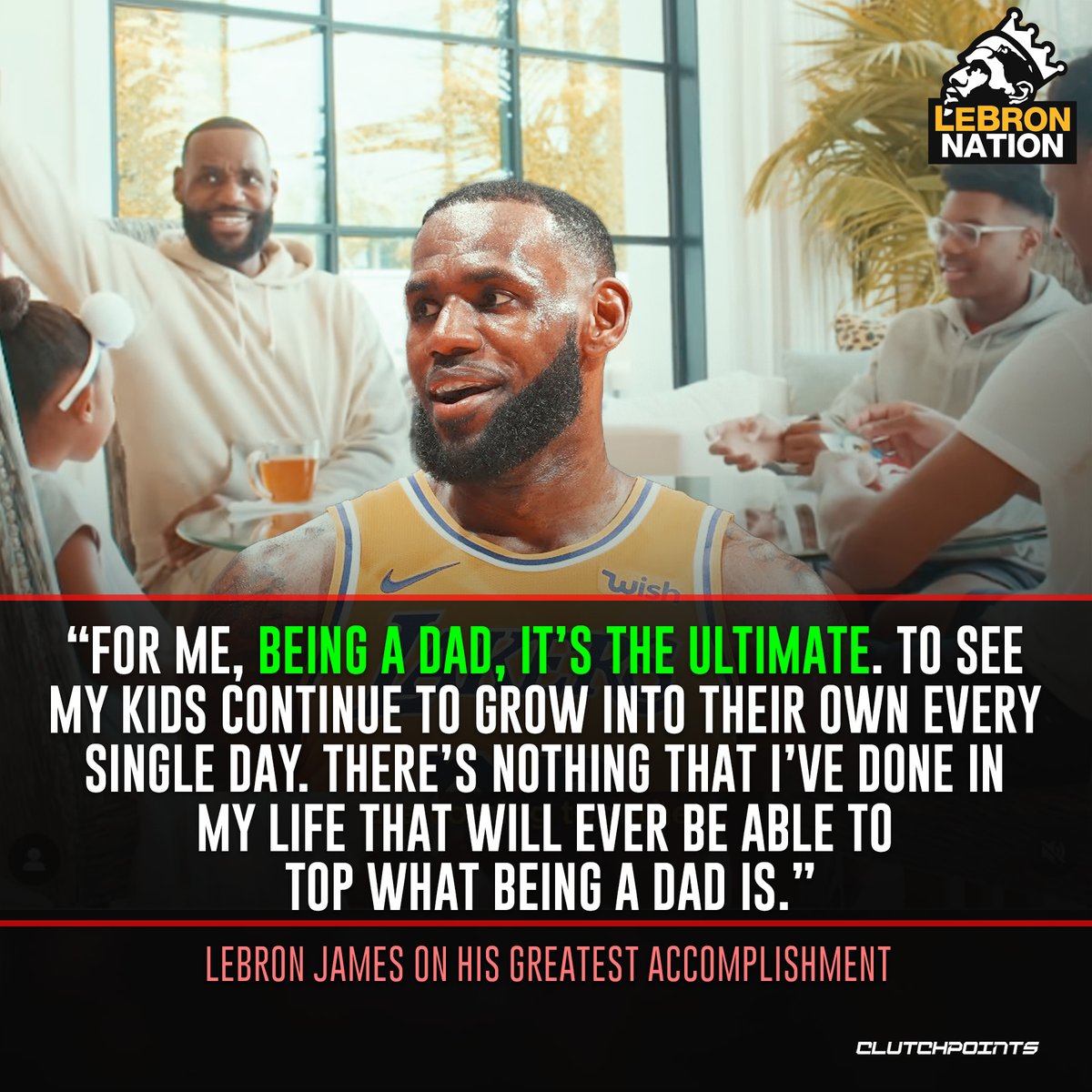 Off-court matters mean a lot more for LeBron James 😊