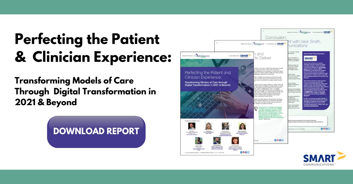 If you haven’t already, be sure to check out Smart Communications. Exclusive report on Perfecting the Patient and Clinician Experience in a new covid-normal environment lnkd.in/gKjChBYY #AHW