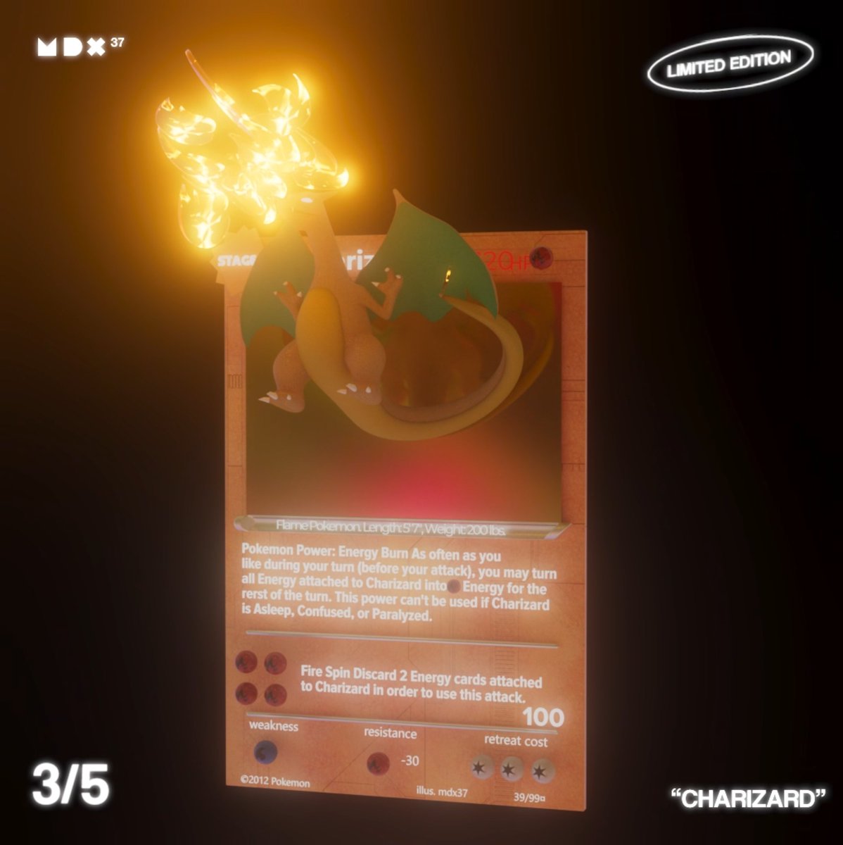 The new Pokemon is ready!💥

 I'm missing a little bit of ETH for gas. You can help me. 
Buy ANY NFT from me and get a Charizard for free!🤑

rarible.com/mdx37

#NFT #NFTs #nftart #NFTCommunity #nftcollector #Crypto