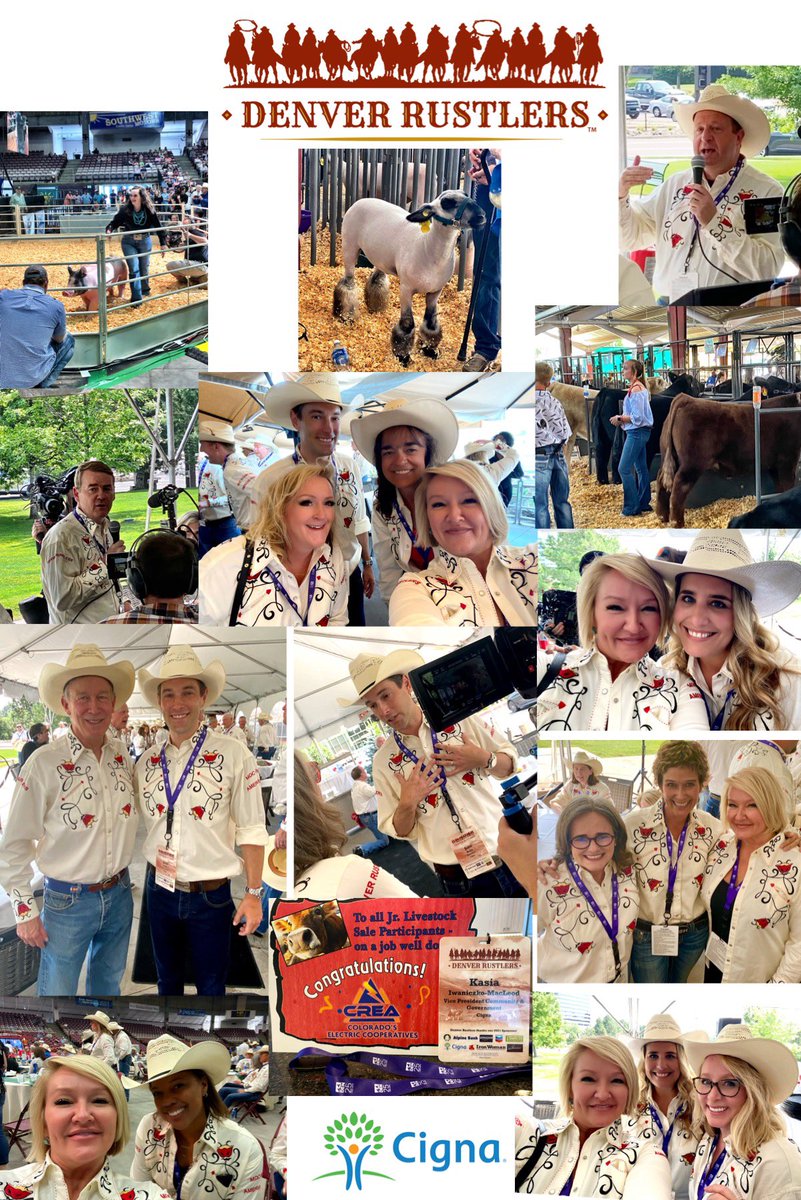 Team @Cigna proud to support 35th Annual Denver Rustlers annual 4-H livestock auction at @colostatefair & honored to join partners Sewald Hanfling Public Affairs & MDC Holdings to present PBS “The History of the Denver Rustlers”
#CignaMountainStates #DenverRustlers
#COStateFair