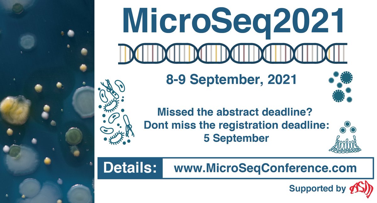 ICYMI - the program for #MicroSeq2021 is now available on our website MicroSeqConference.com/program/

For registered speakers and participants - keep your eyes peeled for the conference book coming soon!