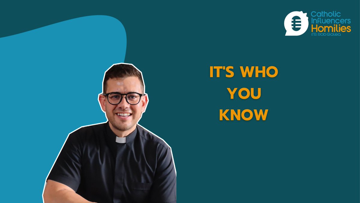 OTCPodcasts's tweet photo. It's who you know. 😉
Start your day with latest @frrobgalea homily! Available on all platforms and at https://t.co/hhx24WSWmY
#podcast #catholicinfluencers #catholiccreative #Catholic #Jesus #catholicpodcast #homily https://t.co/oZD2kxiPyG