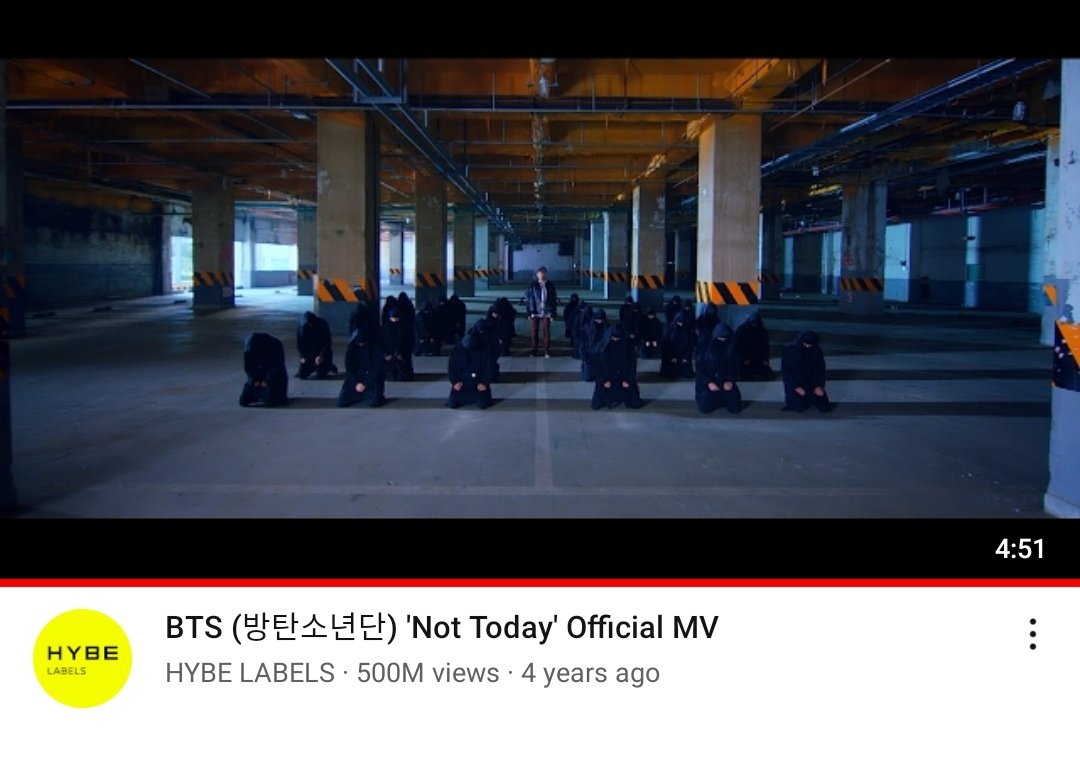 [👏] 'Not Today' YouTube'da 500 milyon izlenmeyi geçti ve @BTS_twt 12 klip ile bunu başaran tek grup oldu! 👉 youtu.be/9DwzBICPhdM