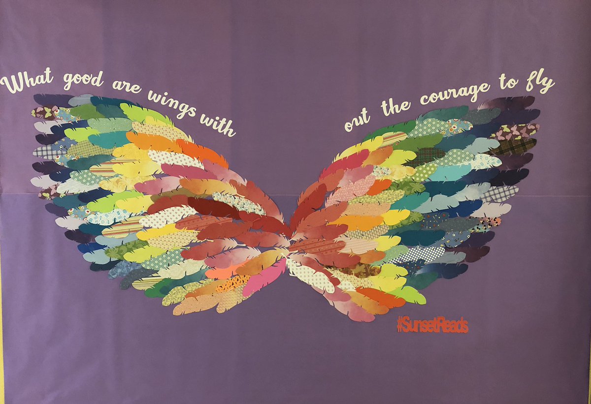SunsetReads's tweet photo. Hey Apollos - can’t wait to see you next week. Check out our new selfie station outside the Library. Come take your pic &amp; tag #SunsetReads. Two random people who post their pic by September 15th will each win a $10 Powell’s  gift card.  Anyone know which book this quote is from? https://t.co/vOqynbcRIa