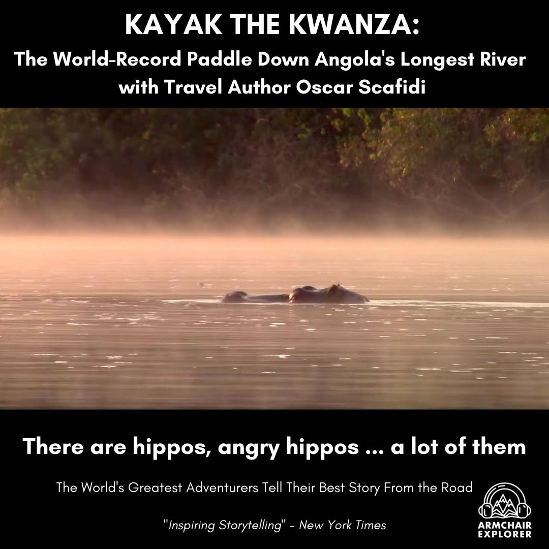 My interview about kayaking Angola's Kwanza River just went live on The Armchair Explorer. Well, it's not really an interview: it's an adventure travel storytelling podcast set to music &amp; cinematic effects!
🇦🇴  🐊  🛶  🌊  🚨  💠  🇦🇴  

armchair-explorer.com/post/kayak-the…

#Angola
#kayaking