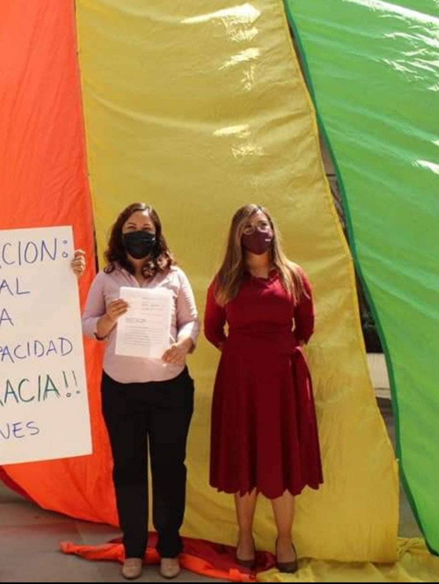 SalvadordelaHos's tweet photo. Después de días de protestas y estar presionando @TEPJF_informa devuelve espacio a la compañera @Jess_NL31 como diputada de representación proporcional por el Dtto 14 local de Gpe NL hoy tenemos #AcciónAfirmativaLGBTTTIQ en el @CongresoNL @PartidoMorenaMx @MorenaNLMX Felicidades https://t.co/A2TS8W6c2w