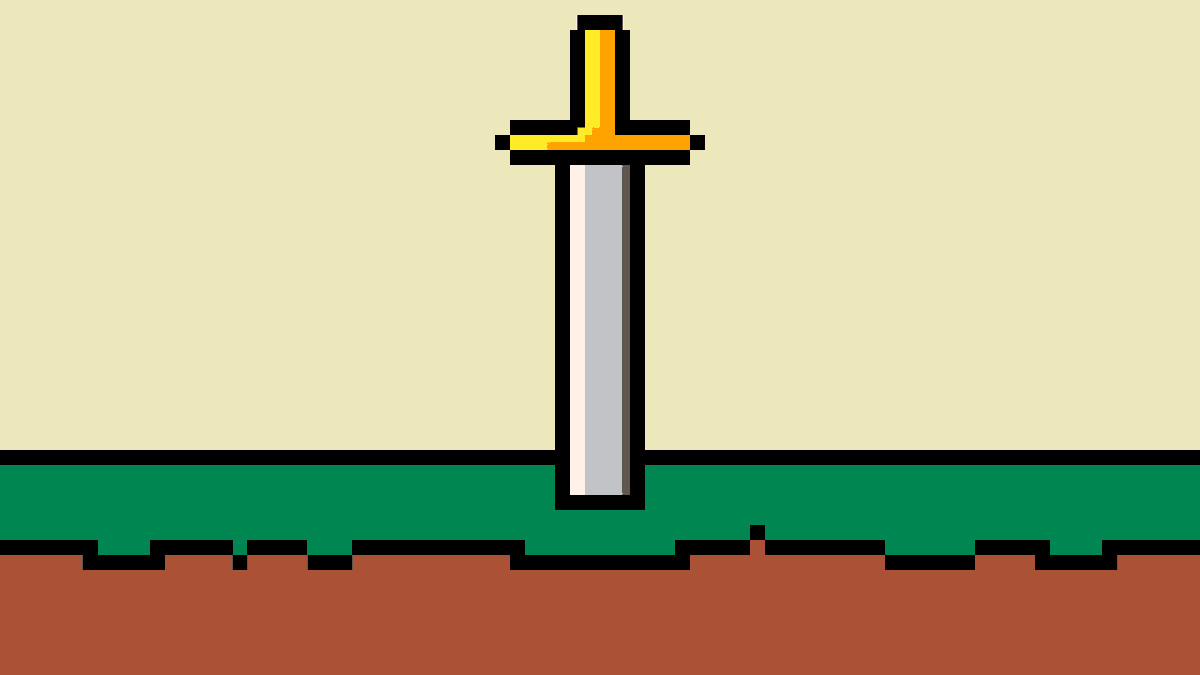 Integrated_rk's tweet photo. Coder trying Pixel Art : Day-4.
Tried making a sword stuck in ground, a ring and a lock. As I suck at making textures as a coder :)
Any feedback would be appreciated
@Pixel_Dailies 
#pixel_dailies #pixelart #Metallic #pixelartist https://t.co/BcjX8hJ0o5