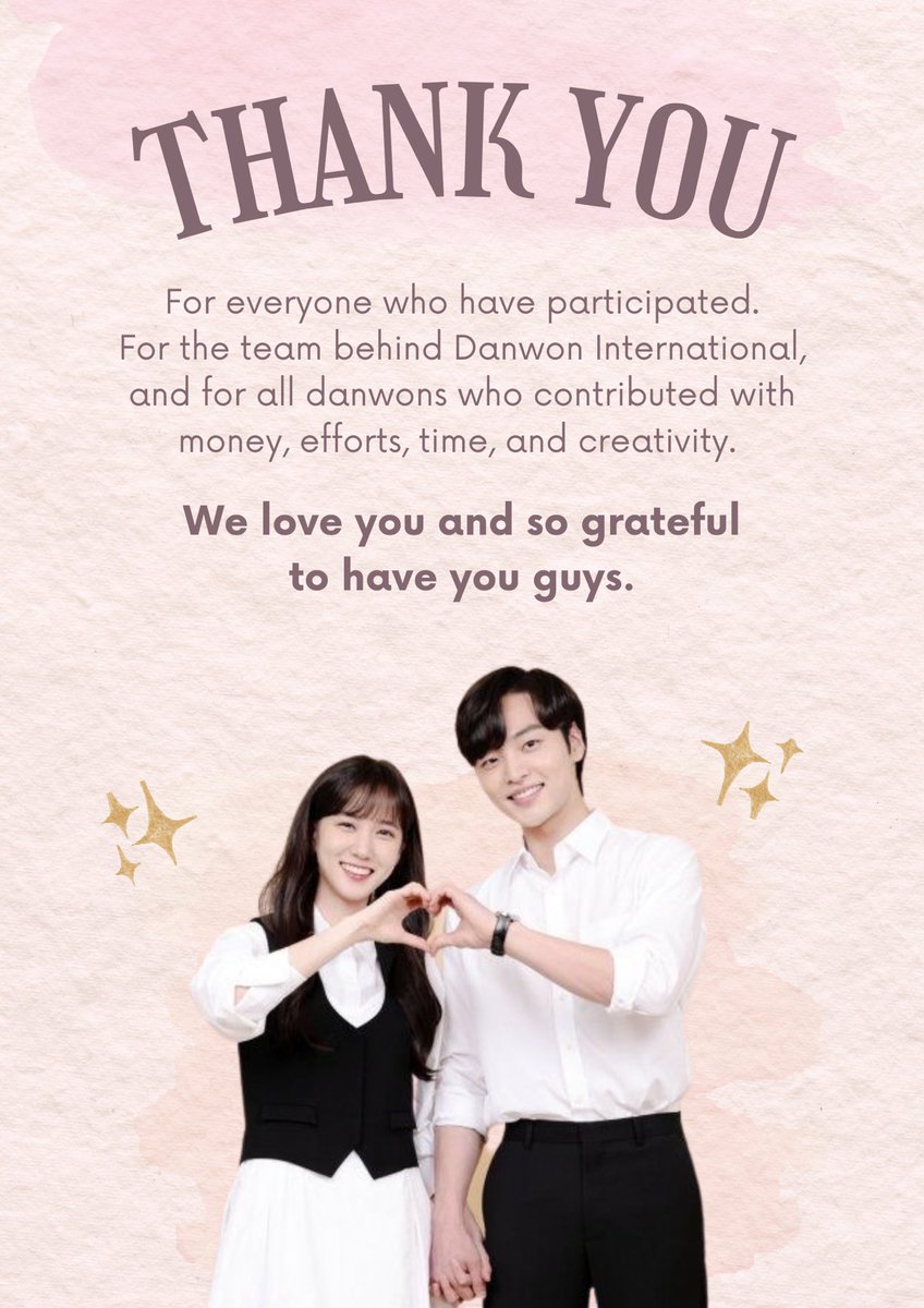 DanwonIntl's tweet photo. Finally we reach the end of the thread! With limited character we can’t say much but we want y’all to know that we thank you so much for everything. Sorry for the mistakes and the lack of anything from the start to finish. Let’s meet on another project and do better next time🙂💞 https://t.co/cxGxgdcXft