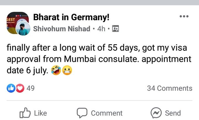 prianto_saha's tweet photo. @GerAmbBD again another proof of the kind of discrimination we have faced for 1.5 years. Most of our classmates in germany get scared when they hear we have to wait for 1year just to get an appointment.pls stop this injustice.Take minimum 50INTERVIEWS EVERYDAY #SpeedUpStudentVisa https://t.co/ngRMxzn0Ng