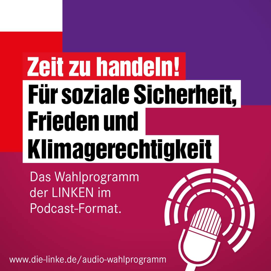 Das beste Wahlprogramm aller Zeiten gibt es auch als Podcast auf die Ohren #MachtdasLandgerecht #jetzt #Linksrutsch @dieLinke  die-linke.de/wahlen/wahlpro…