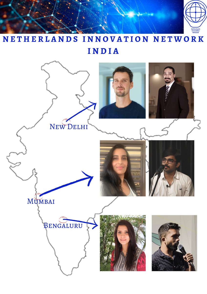 #NetherlandsInnovationNetwork🇮🇳 with a new Innovation Counsellor!
We are here to help you explore opportunities joint collaboration in #LifeSciences &amp; #Healthcare,#Agriculture,#Water,#HighTechSystems, #SmartCities,#Space among others.

Follow us here and tinyurl.com/1g8lrpoe