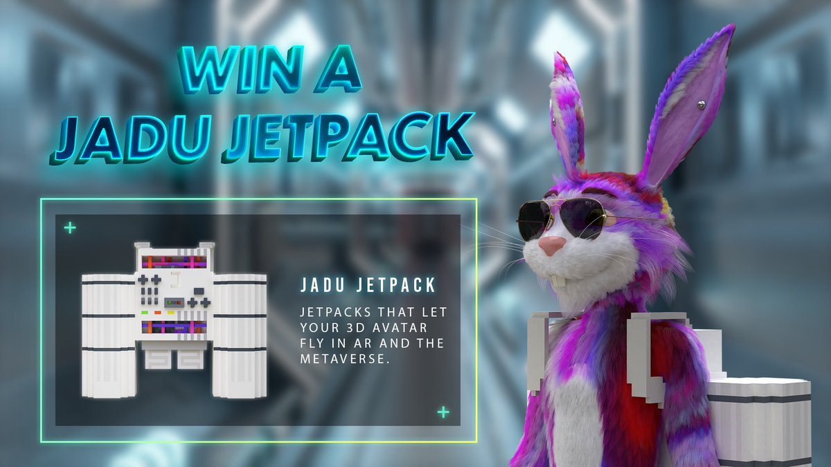 🚨#FLUFWORLD X #JADU Giveaway 🚨

WIN a FLUF + a 3D JADU JETPACK to fly around in the Metaverse with.

TO ENTER: 👇
✅Follow @FLUF_World &amp; @jaduhologram
✅Join JADU discord and react to the Giveaway bot. discord.gg/YuEQnXA4Vt
✅Retweet

1 winner randomly picked 9 September🐰🌎