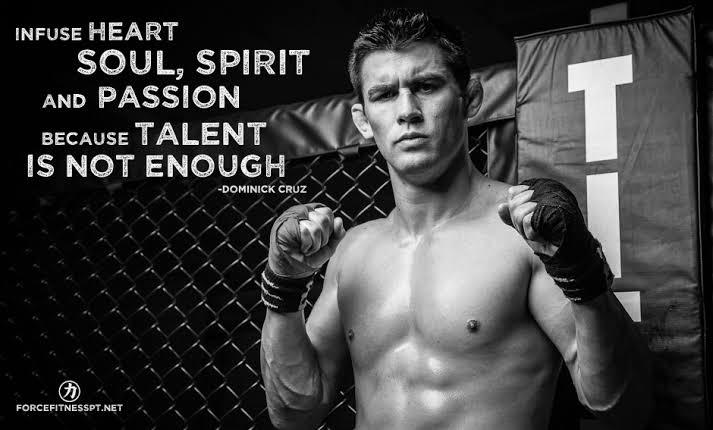 Infuse heart, soul, spirit, and passion because talent is not enough - Dominick Cruz ( 600 x 362 ) https://t.co/k0ER5sMBI5