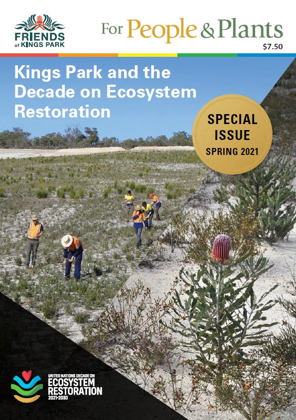 FriendsofKingsPark (@friendskp) on Twitter photo We're excited to release two fantastic issues of #ForPeopleAndPlants magazine today!
🌿 Spring Issue celebrating the #KingsParkFestival <a href="/kingspark_wa/">Kings Park</a>
🌿 Special Issue showcasing Kings Park’s involvement in <a href="/UN/">United Nations</a> Decade on Ecosystem Restoration #GenerationRestoration We're excited to release two fantastic issues of #ForPeopleAndPlants magazine today!
🌿 Spring Issue celebrating the #KingsParkFestival <a href="/kingspark_wa/">Kings Park</a>
🌿 Special Issue showcasing Kings Park’s involvement in <a href="/UN/">United Nations</a> Decade on Ecosystem Restoration #GenerationRestoration