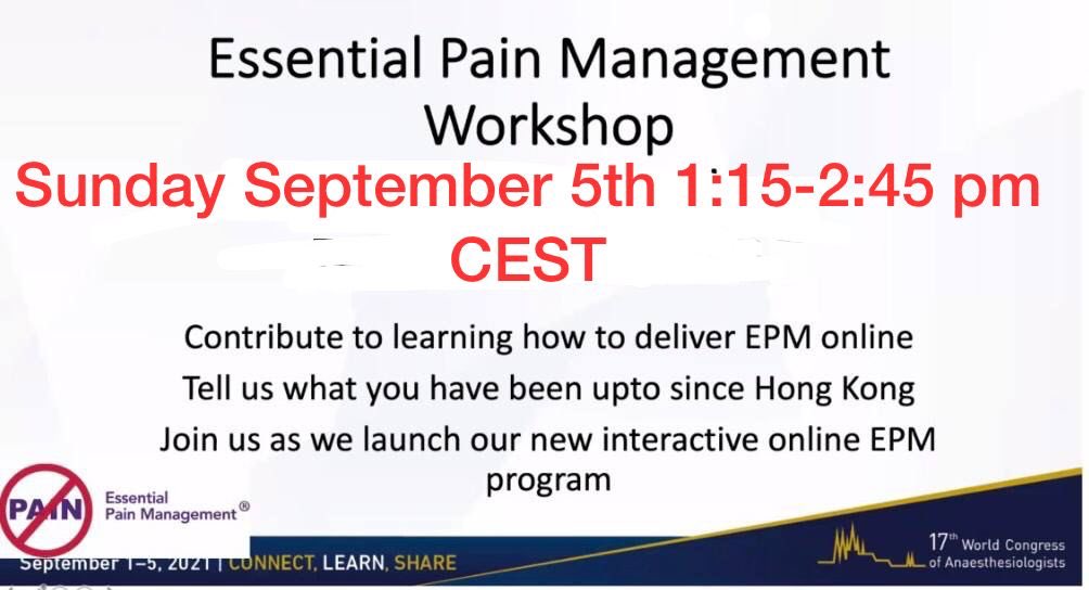 #WCA2021 Disappointed because you wanted to attend the EPM Workshop on Friday 3rd and it booked out. Good news! We will have a second EPM workshop @wfsawca  Sunday 5 September 1.15pm CEST.  Register now, don’t miss it this time and let’s RAT.