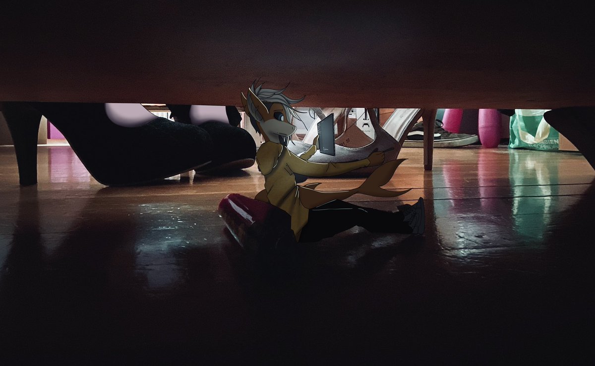 DylanThaShark's tweet photo. Im alive, just taking a pause watching movies under a night table https://t.co/rBAcq483dI
