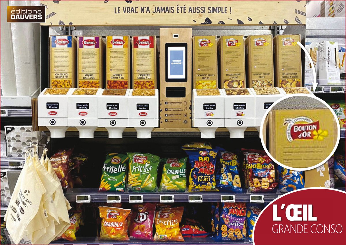 #Vrac #NéoConso  Y'a du du nouveau chez <a href="/intermarche/">Intermarché</a> : l'arrivée des MN et MDD (ici Bouton d'Or) et test d'une solution "intelligente" : <a href="/VracSmart/">SmartVrac</a> (revoir ici mon test : olivierdauvers.fr/2021/01/20/jai…)