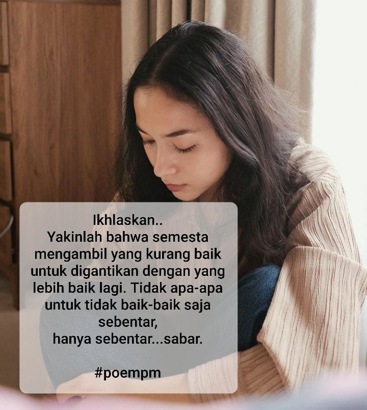 Poempm_'s tweet photo. Hanya sebentar, sabar.

#poempm #putrimarino https://t.co/JWoSXZKbEC