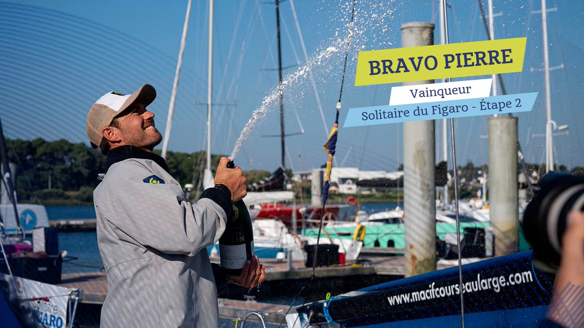 Il l'a fait ! Pierre Quiroga s'impose sur cette deuxième étape de @LaSolitaire_52e 2021 ! 🏆
En tête depuis 48h, notre sudiste a su faire les bons choix tactiques et passe la ligne d'arrivée à 8h43 et 45s ! ⏱
#SkipperMacif #LaSolitaire