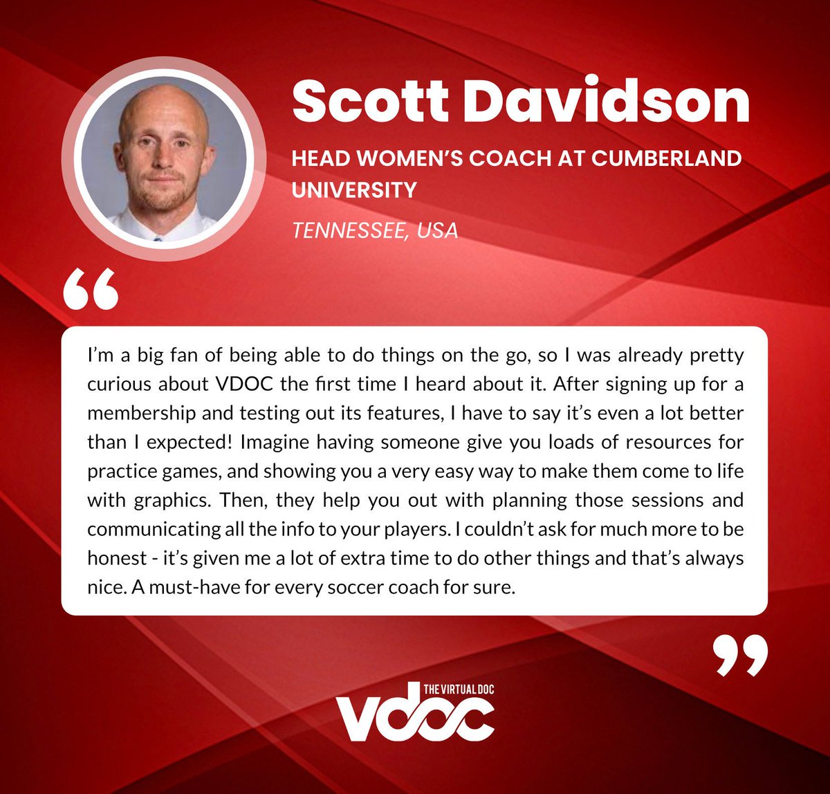 Why are so many coaches and clubs joining the VDOC?
Find out more at buff.ly/3iCb99F