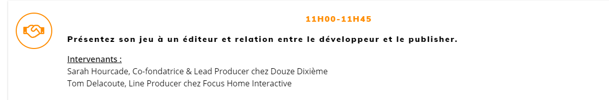 Le 24 septembre, l'excellent <a href="/IndieGameF/">Indie Game Factory</a> revient avec une programmation toujours au top !
A 11h "Relation Développeur/Publisher" avec Sarah de DouzeDixième/<a href="/ShadyPartOfMe/">Shady Part of Me</a> &amp; Tom de @FocusHome 
(+ pleins d'autres conf avec des gens merveilleux...)
#jeuxvideo
ow.ly/5RCv50FWZCX
