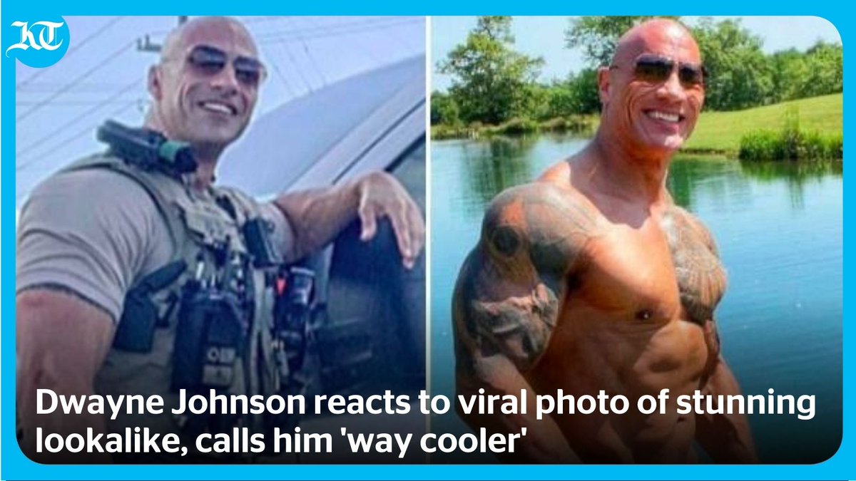 khaleejtimes's tweet image. Patrol lieutenant #EricFields has gone viral ever since a photo of him was shared by the Morgan County Sheriff Office in #Alabama — and it&apos;s no wonder: the cop seems to be the spitting image of the actor better known as The Rock.

Read:khaleejtimes.com/world/americas…