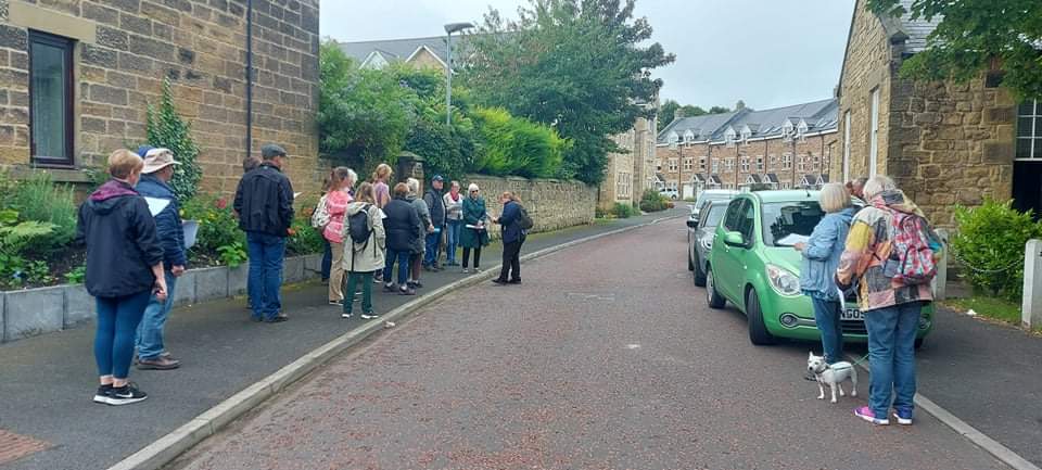 Walking and talking session in Alnwick yesterday with a difference....a brief history talk of Alnwick, all within our mile.