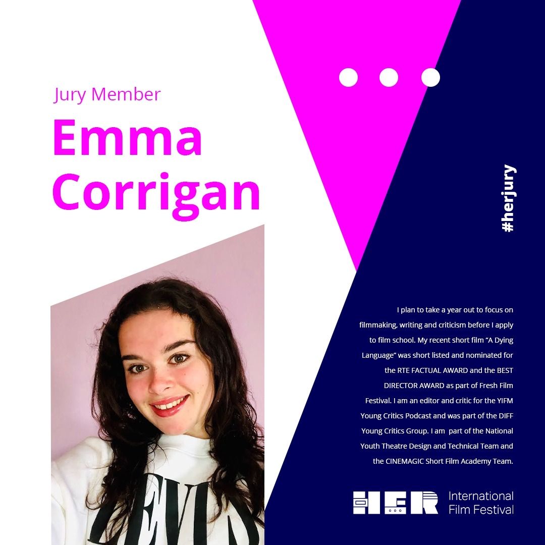 her_kyf's tweet photo. Meet the Emma from 2021 HERIFF Jury:
Location: Monaghan
I am a young filmmaker and writer from Co. Monaghan. I am currently finishing my LC and plan to take a year out to focus on filmmaking, writing and criticism before I apply to film school.
#womeninfilm #heriff #girlsinfilm https://t.co/nHa45zrNA5