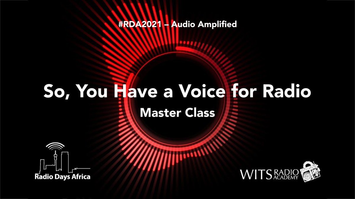 So, You Have a Voice for Radio? Check out the #RDA2021 Master Class with popular Zambian voice-over artist Chilu Lemba to learn about some opportunities available on the continent: buff.ly/3t1VQef