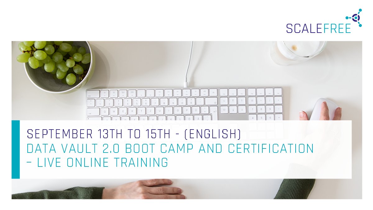 ScalefreeCOM's tweet image. Coming up is our next Data Vault 2.0 Boot Camp in September! Data Vault 2.0 is a complete system of business intelligence, providing all the architecture needed to build your company’s data warehouse. Register now and get started: ow.ly/PN4f50G247r
#datavault #scalefree #BI