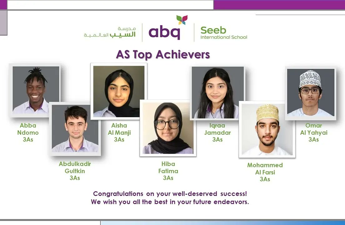 Abqseeb's tweet photo. Well-done to our #ASLevel Top Achievers!
We are so proud of you and we wish you all the success in your A2 Level this year and in your future endeavors!
نهنئ و نبارك التفوق لطلاب البرنامج الدولي الـ AS، و نتمنى لهم مزيداً من التفوق في سنتهم الأخيرة (A2) وفي حياتهم المستقبلية. https://t.co/UZkiWAIjL8
