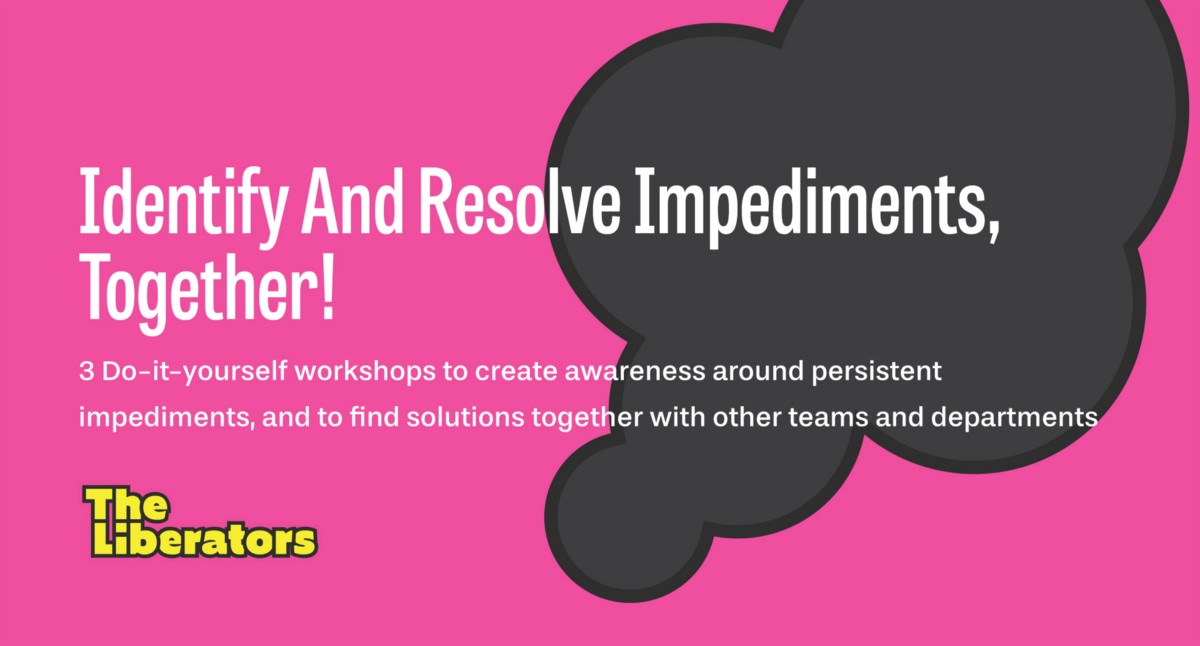 We have designed a couple of do-it-yourself workshops that put the team in a position to resolve impediments more effectively. 

They’ll help the team develop the skills to find solutions to tough problems themselves.

Read more here:

bit.ly/3jqfT2E