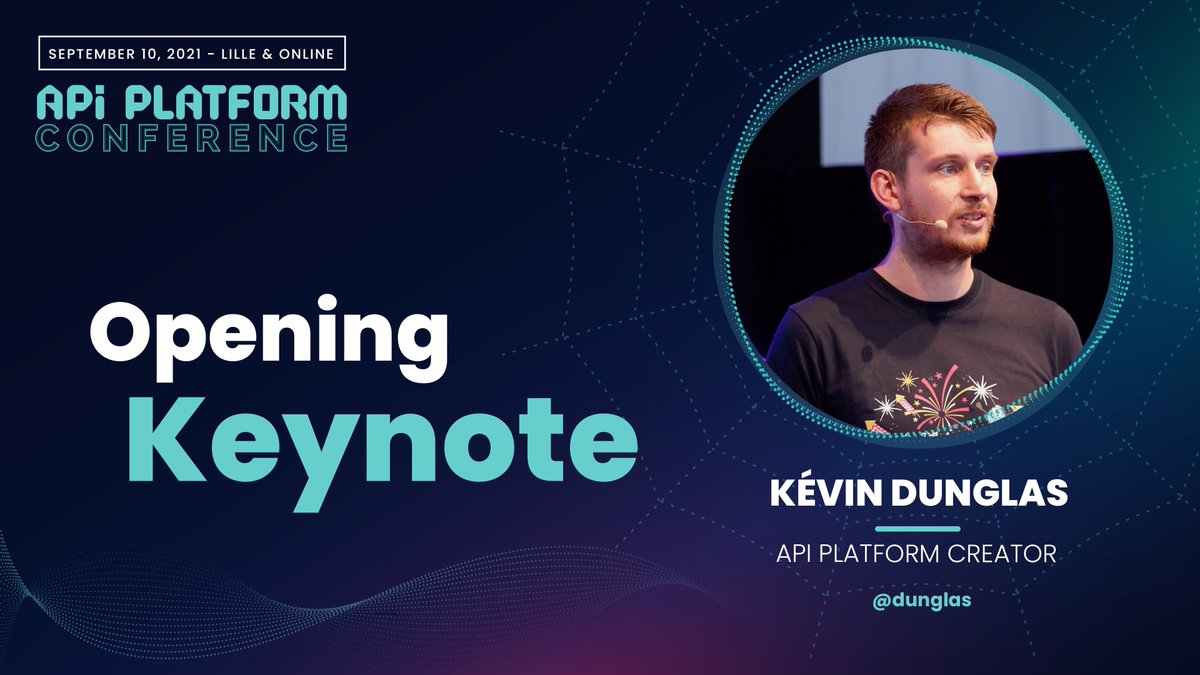 Kévin Dunglas (@dunglas) on Twitter photo The first edition of the <a href="/ApiPlatform/">API Platform</a> Conference will take place next Friday! The lineup is amazing, the topics are varied (#API, #PHP, #Symfony, #JavaScript, #NextJS, #golang, #Caddy, #DevOps...) and the party will be huge. Tickets (on-site or online): api-platform.com/con/2021/ The first edition of the <a href="/ApiPlatform/">API Platform</a> Conference will take place next Friday! The lineup is amazing, the topics are varied (#API, #PHP, #Symfony, #JavaScript, #NextJS, #golang, #Caddy, #DevOps...) and the party will be huge. Tickets (on-site or online): api-platform.com/con/2021/