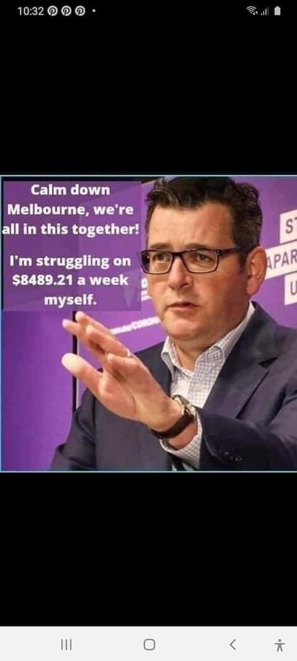 Glittergirl68's tweet photo. #COVID19Vic #melbournelockdown #sackdanandrews #DelusionalDan #DanMustGo https://t.co/kYjzqzxP2Y