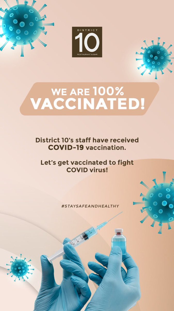 We are 100% vaccinated