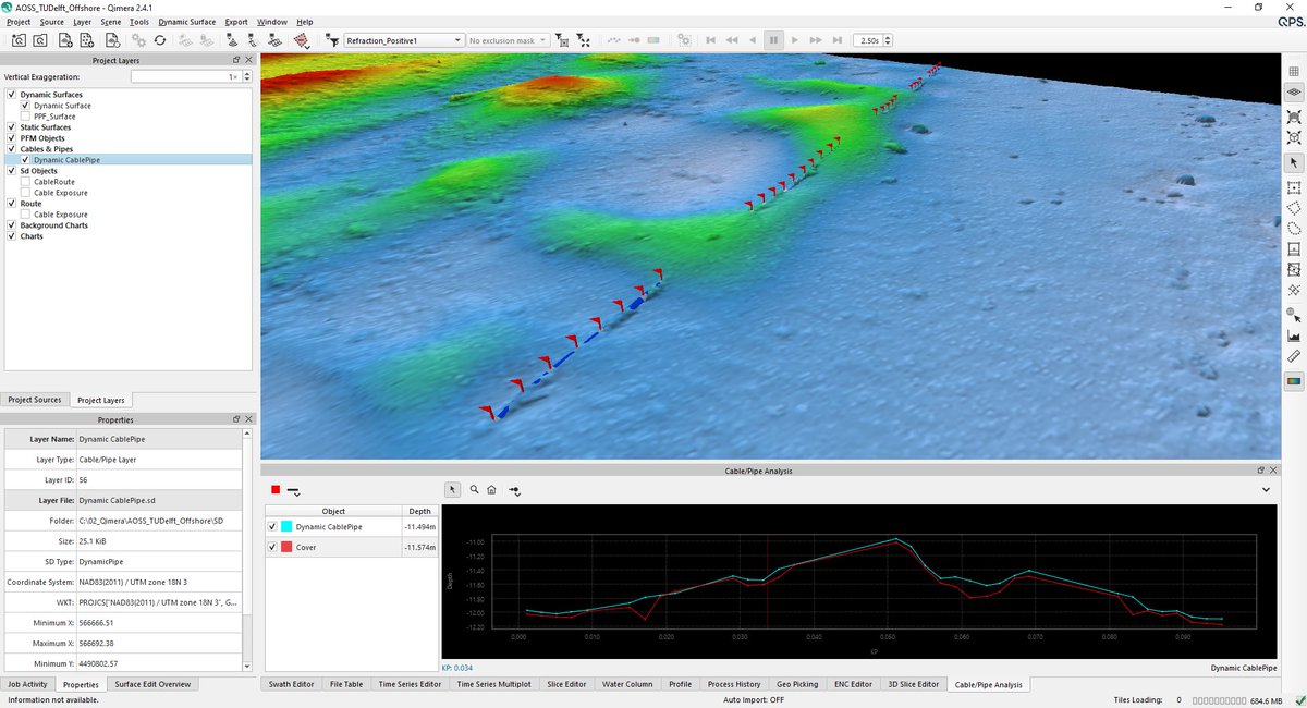 QPS's new Top of Product (TOP) detection tool gives you the ability to scan bathymetry along known routes and automatically mark exposures of your pipe or cable. Make sure to contact our team to receive a free demo. #qpssoftware