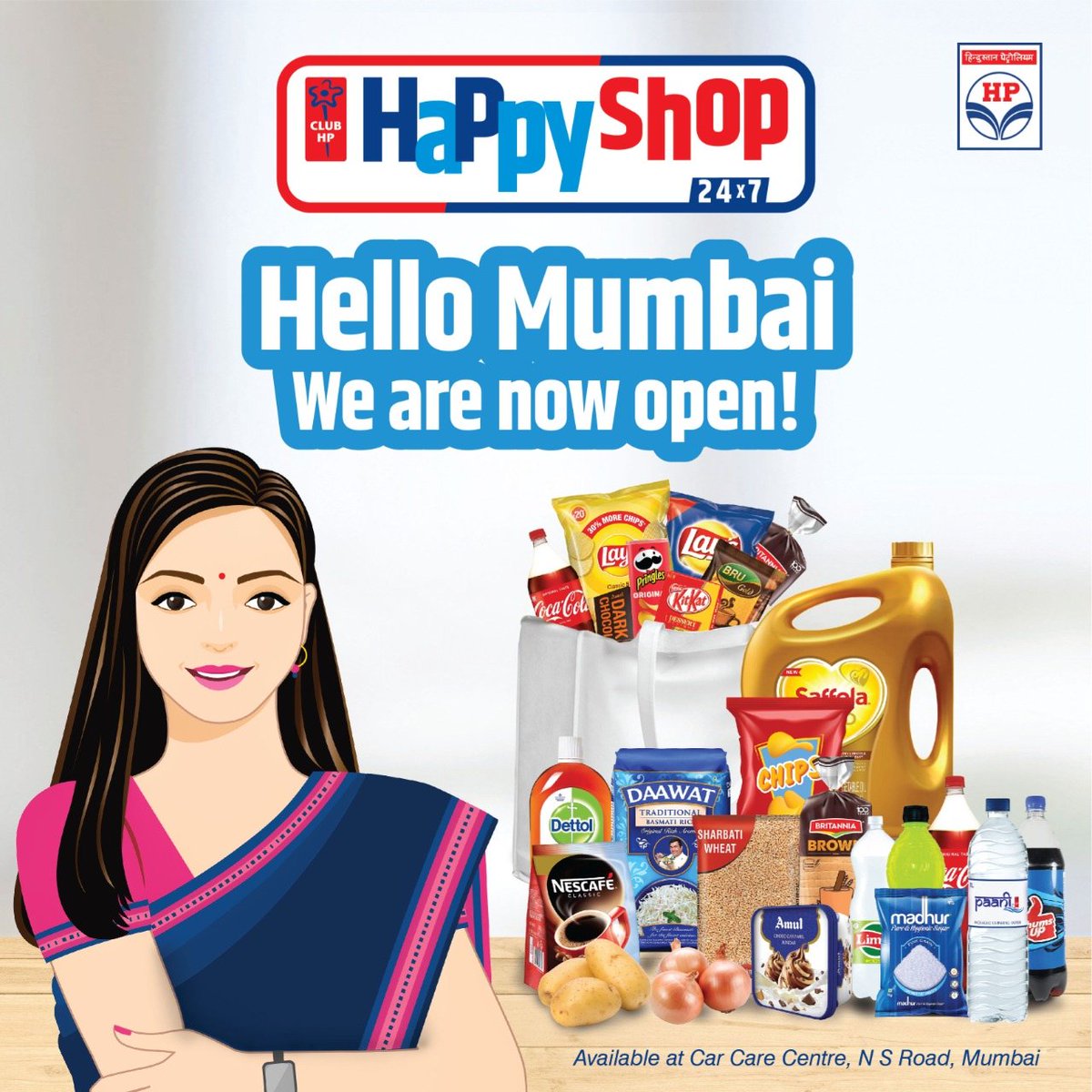 HPCL's tweet photo. On your fuel route. Part of your routine. The quick fix when in a jam. A last minute saves-the-day thing.
Now, get your anytime shopping done in our new quick format at #ClubHPHappyShop
Happy Shop… It’s where the fuel-up happens outside while happiness is delivered inside. https://t.co/ORP3Wf6CpL