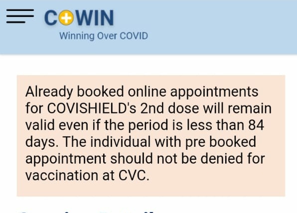 84 రోజులు పూర్తి కాకుండా వాక్సిన్  రెండవ డోస్ కోసం ఆన్లైన్ లో నమోదు చేసుకున్నవారికి 84 రోజుల తరువాత మాత్రమే COWIN పోర్టల్ తీసుకోవటం జరుగుతుంది. 
అప్పుడు మాత్రమే వాక్సిన్ వేయటం జరుగుతుంది. 

#COVID19Vaccination #cowinportal #cowin