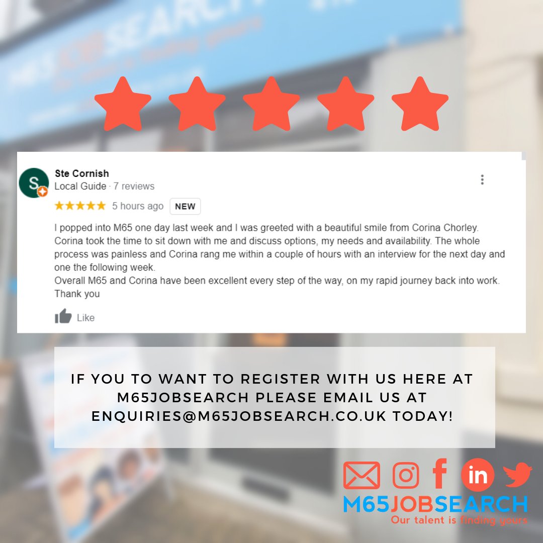 A lovely review for our Trainee Recruitment Consultant Corina! We love to see our team doing well! 😊

#5stars #positivereview #customerfeedback