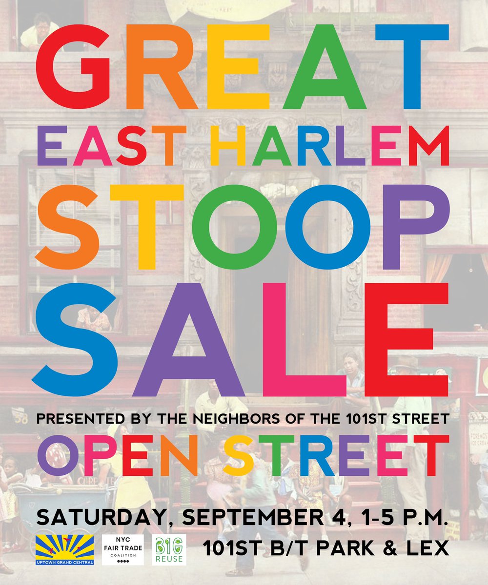 Be a part of a city tradition — plus score some great items secondhand! The neighbors of our 101st Street #OpenStreet will hit their stoops & sidewalks with vintage housewares, clothes, books, art & more. Plus we’ll be joined by @NYCFairTrade & @BigReuse: instagram.com/p/CTRziQarbQS