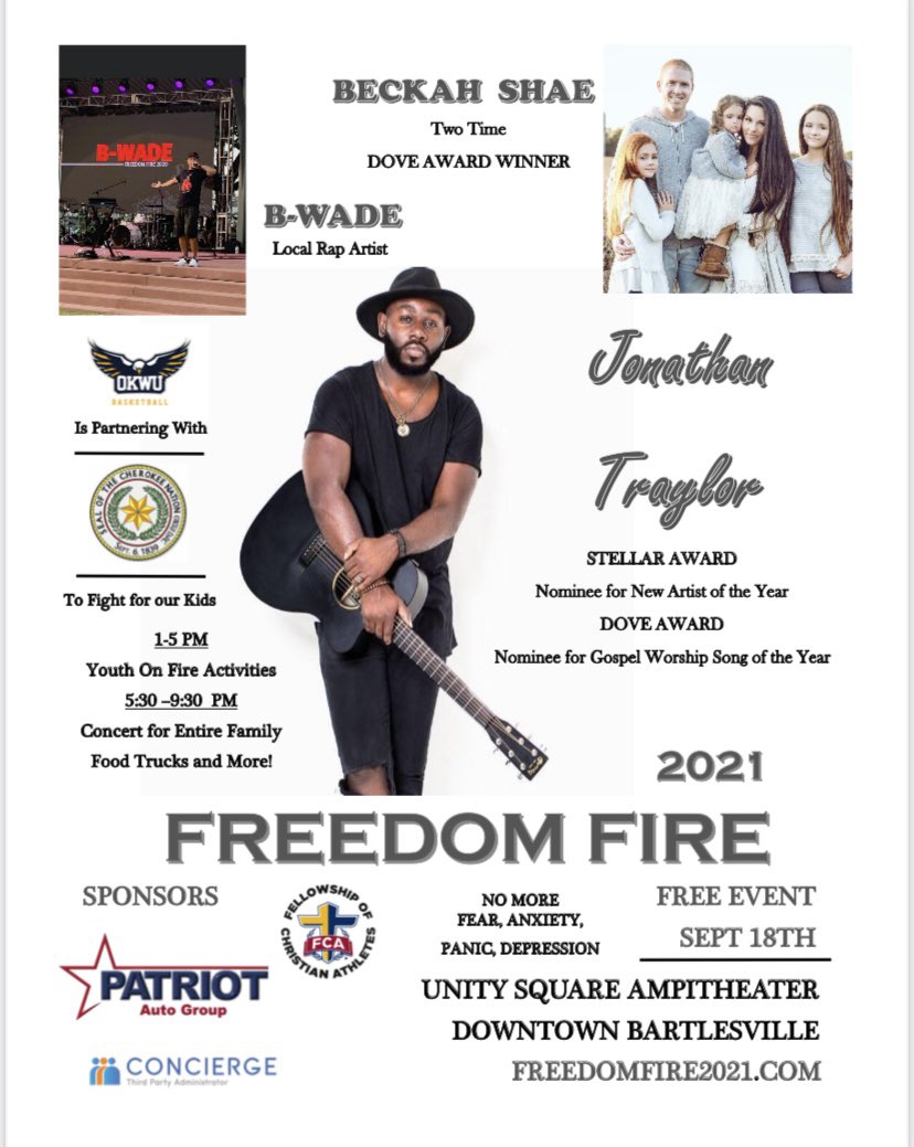 Oklahoma FCA’s - Free FCA Concert Event! FCA Activities 1-4 pm - Concert 4-10 pm!