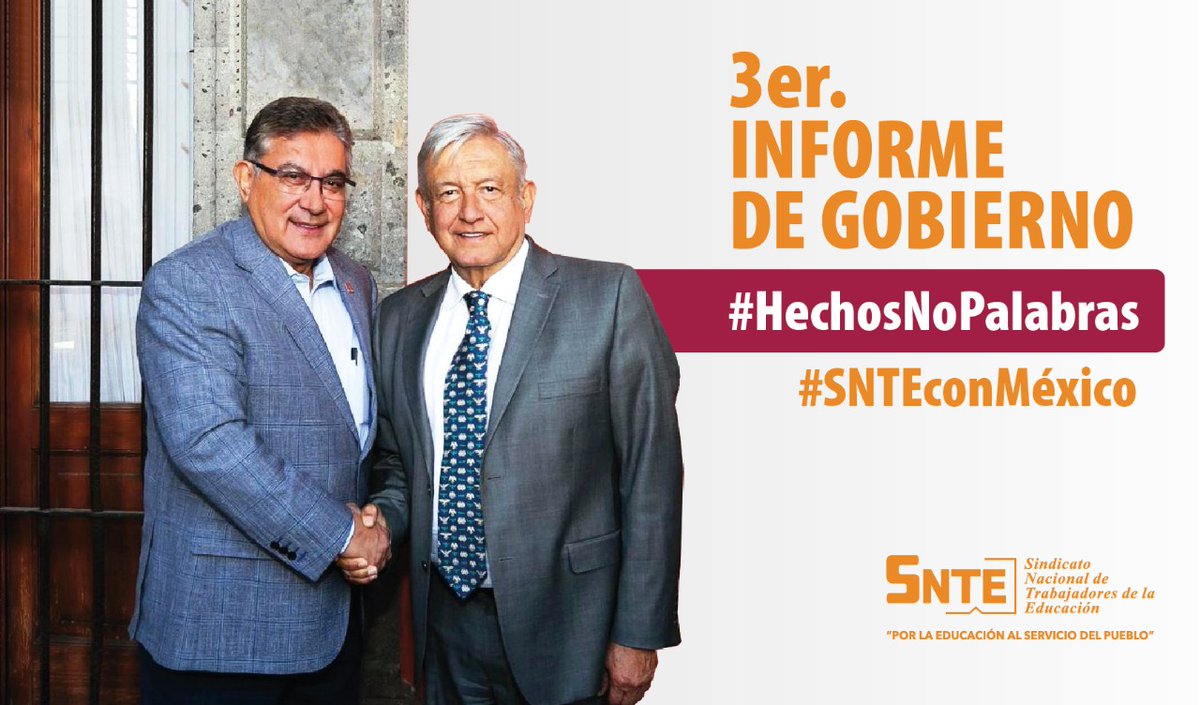 SnteNacional's tweet photo. #SNTEconMéxico 👩‍🏫👨‍🏫

#SNTE 🍎📚 Mtro. Alfonso Cepeda Salas ✔️
En 3 años de @GobiernoMX @lopezobrador_ 🇲🇽 ha fortalecido certeza laboral de maestros con más de 470 mil basificaciones 📜🧑‍💼 pese a pandemia #COVID19 🦠

#1DeSeptiembre 🗓️
#TercerInforme AMLO 📃 #HechosNoPalabras ✋ https://t.co/ju41lknw6E