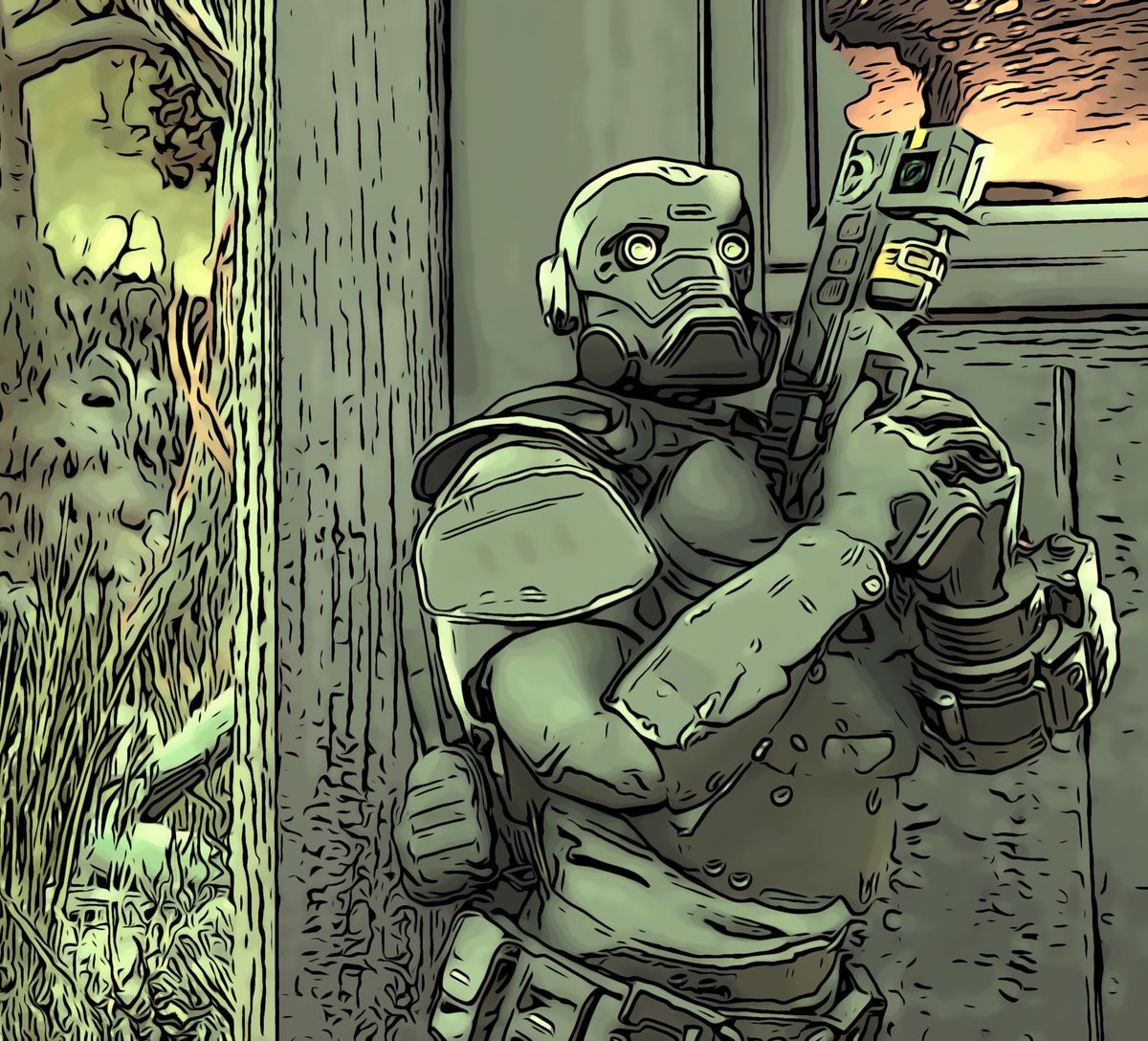 operator_05's tweet image. Sorry for the delay folks! We have had to go back and redo a couple scenes.issue 3 is so large, we are going to break it into 2 parts👀👀👀. Thanks for hanging with us ! All hail the Enclave #fallout76