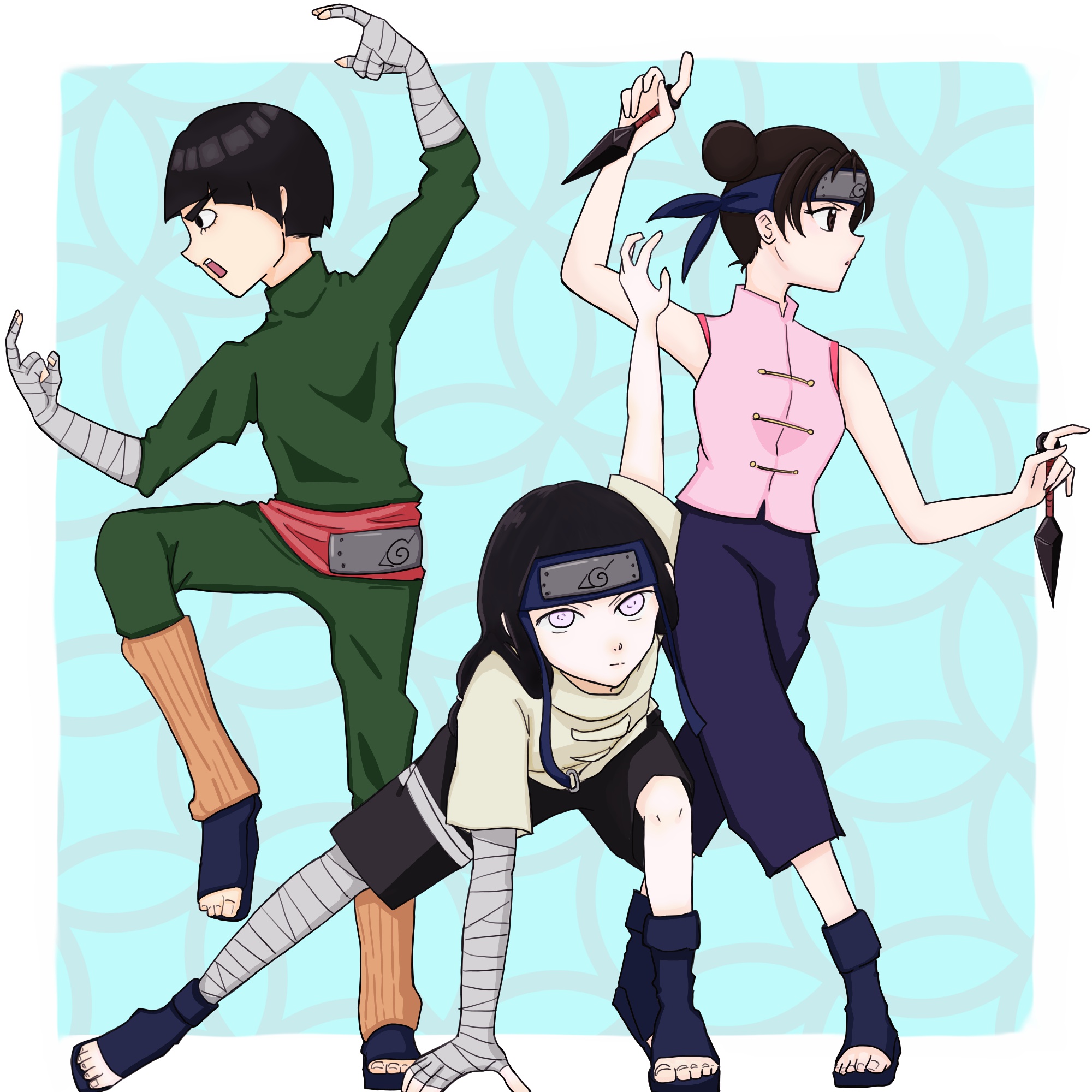 さっぷ ガイ班 でperfumeのflashポーズ ガイ先生は不在 Naruto ナルト イラスト T Co Fixhk9lqxm Twitter