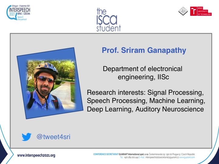 🕓Only 1h left until Mentoring! We are really looking forward to the discussions that will take place😀. 📢We have one last mentor to announce: Prof. Sriram Ganapathy For more information about Sriram Ganapathy: leap.ee.iisc.ac.in/sriram/