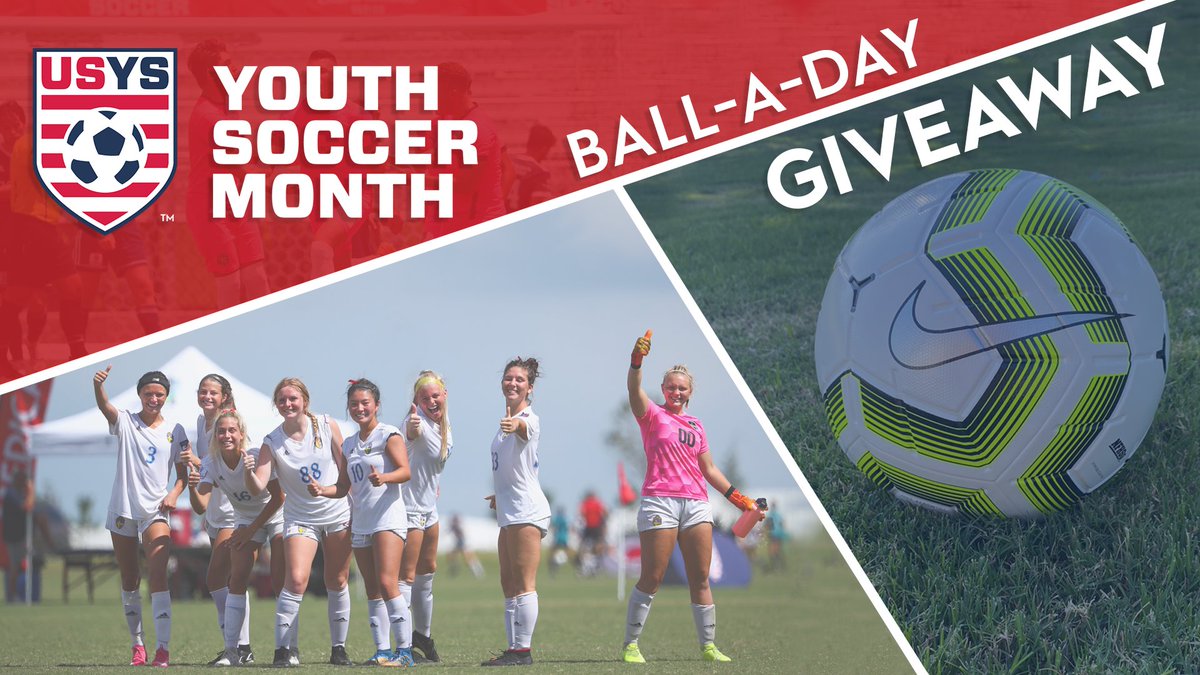 USYouthSoccer's tweet image. It's Youth Soccer Month and every day this month we're giving a soccer ball! Like, share or retweet this post so others can join in the fun!  For contest entry, visit: bit.ly/2WBm1MQ
#YSM2021 #YouthSoccerMonth