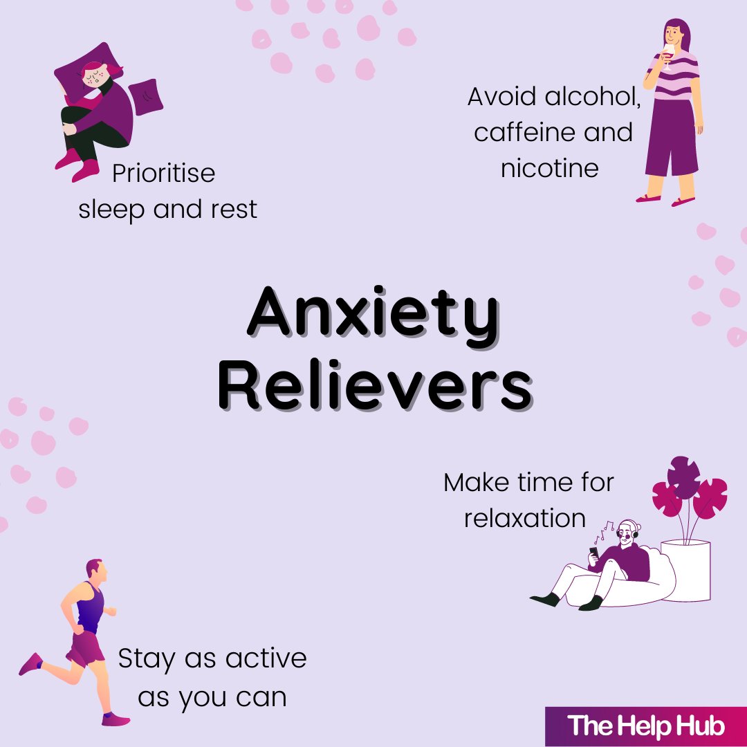 TheHelpHubUK's tweet photo. There's so much advice on dealing with anxiety that that alone can feel overwhelming. Take it back to basics and try to stick to these four simple actions.
#anxietyrelieftips #anxietyawareness #managingstress #thehelphub https://t.co/OEP3flqYps