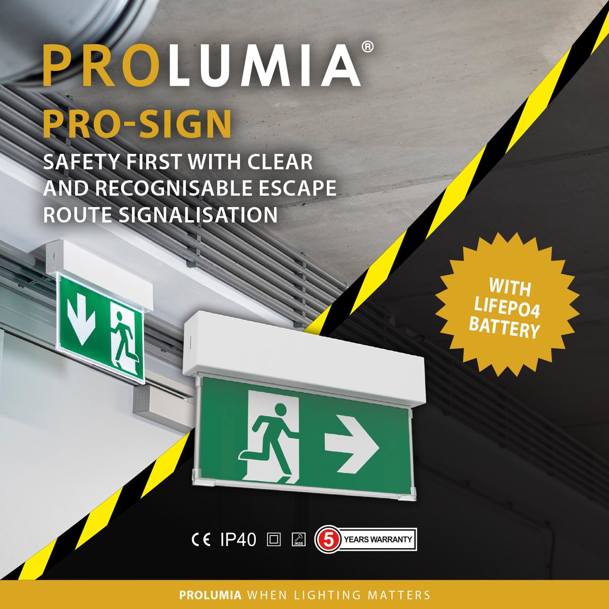 Welcome to a new category within the Prolumia range > Emergency lighting ⚠️
Meet our newest member, the Prolumia Pro-Sign!

prolumia.com/led-emergency-…

#Prolumia #emergencylighting #firesafety #emergencymanagement